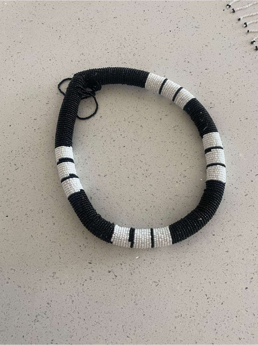 Black & White Beaded Bracelet
